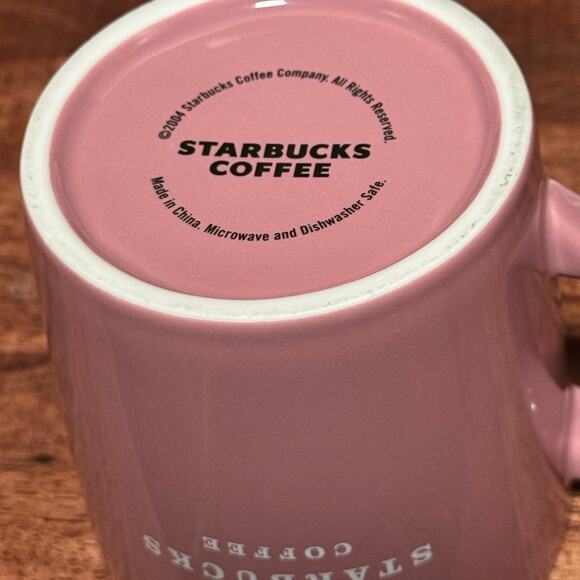 2004 Starbucks Spring Latte Rose Pink Large Coffee Mug - Picture 5 of 6